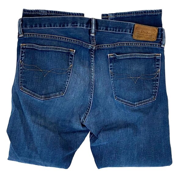 Polo Ralph Lauren Varick Slim Straight Mens Jeans 36 x 30 Blue - Picture 2 of 8
